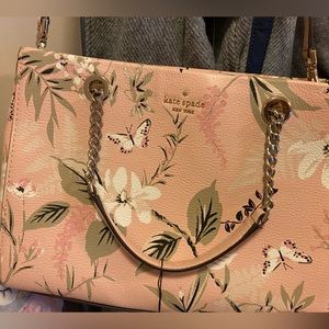 Kate Spade Briar Lane Meena Botanical Pink Crossbody Handbag ♠️🌺🌸